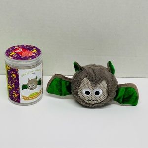 Bat Scentsy Bitty Buddy Caramel Apple Craze Scent Gray and Green Halloween Plush